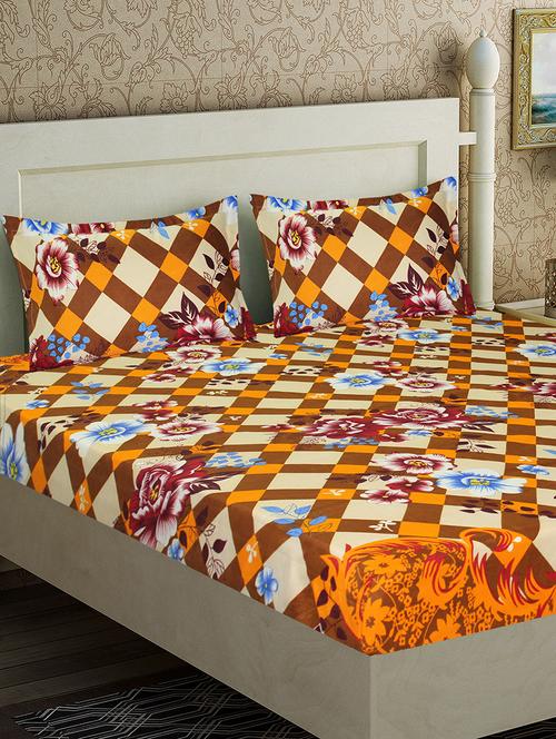 double bed sheet with 2 pillow covers - 16785192 - Standard Image - 1