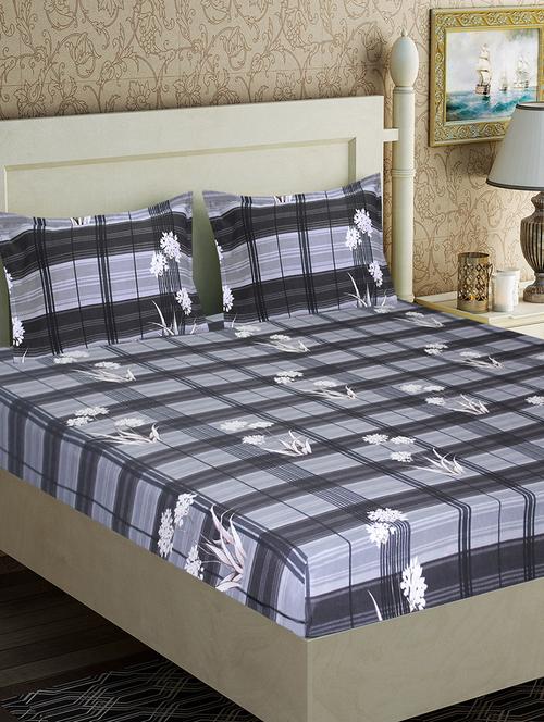 double bed sheet with 2 pillow covers - 16785219 - Standard Image - 1