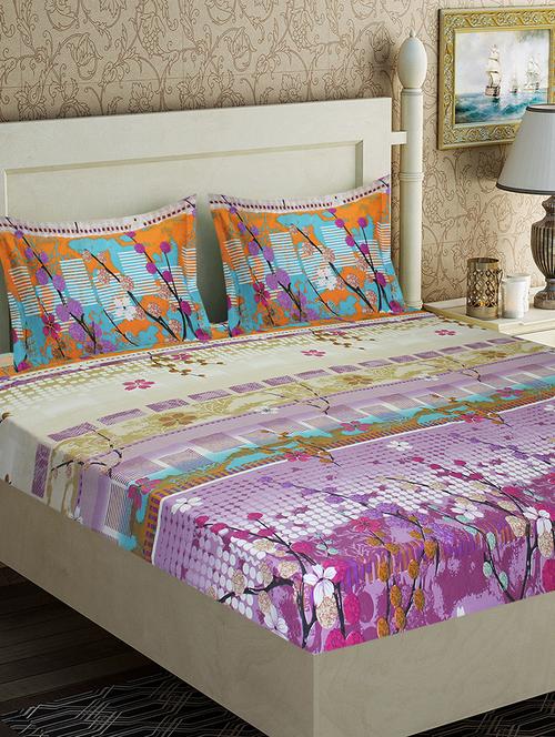 double bed sheet with 2 pillow covers - 16785220 - Standard Image - 1