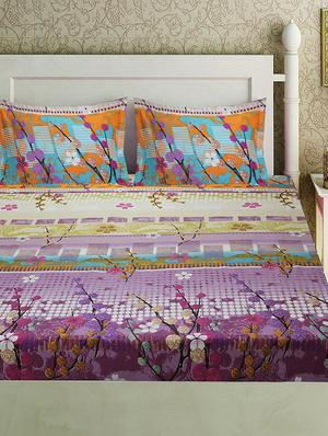 double bed sheet with 2 pillow covers - 16785220 - Standard Image - 2
