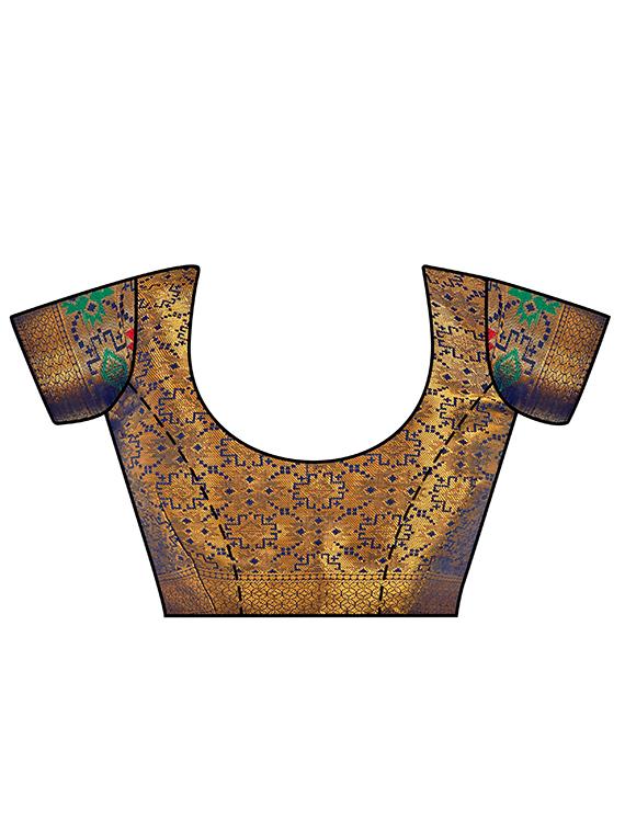 self design paithani saree with blouse - 16785319 - Zoom Image - 3