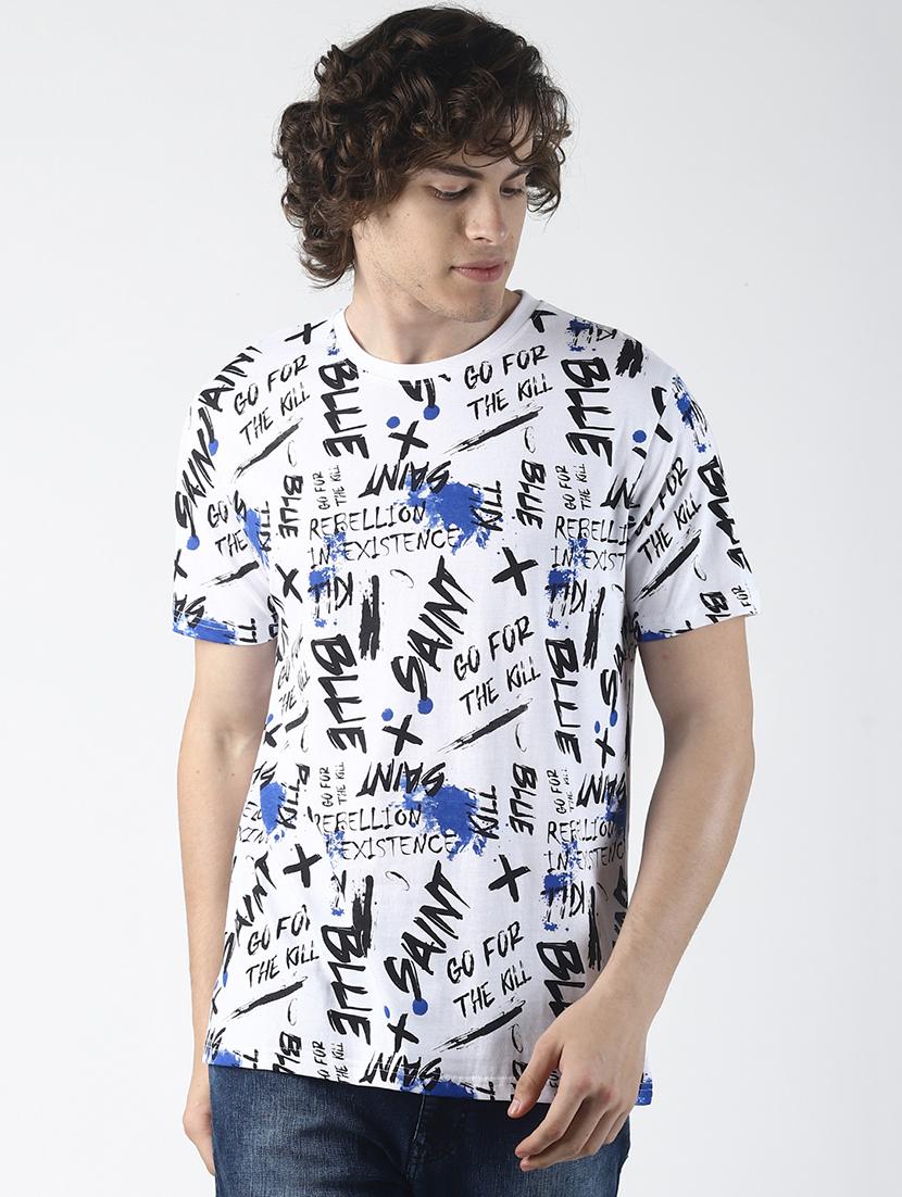 white all over printed t-shirt - 16785802 - Zoom Image - 1