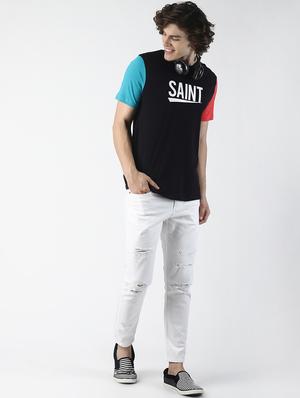 black typographic chest printed shirt - 16785807 - Standard Image - 4