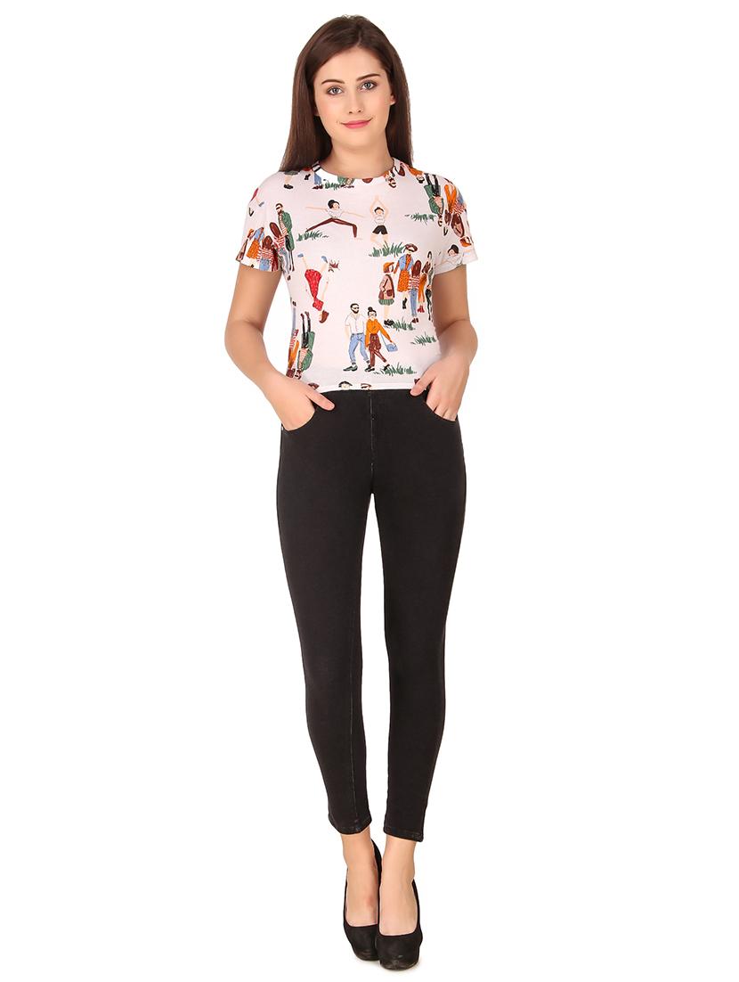 high rise skinny fit jeggings - 16786799 - Zoom Image - 4