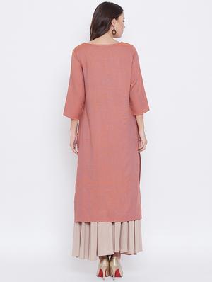 embroidered straight kurta - 16787211 - Standard Image - 4