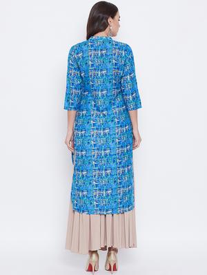 abstract straight kurta - 16787214 - Standard Image - 4