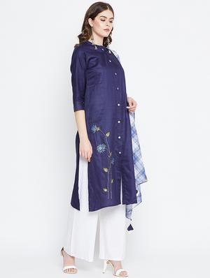 solid straight kurta - 16787229 - Standard Image - 2
