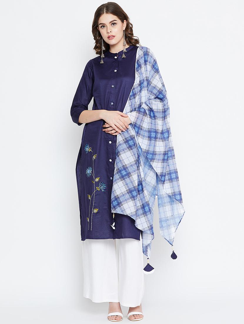solid straight kurta - 16787229 - Zoom Image - 1