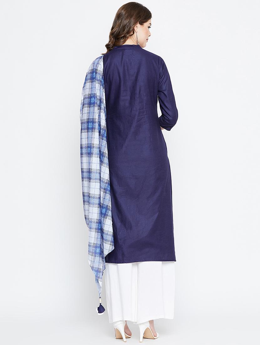 solid straight kurta - 16787229 - Zoom Image - 4
