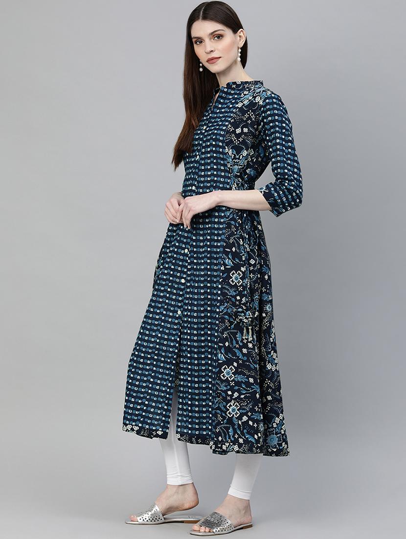 printed a-line kurta - 16787347 - Zoom Image - 2
