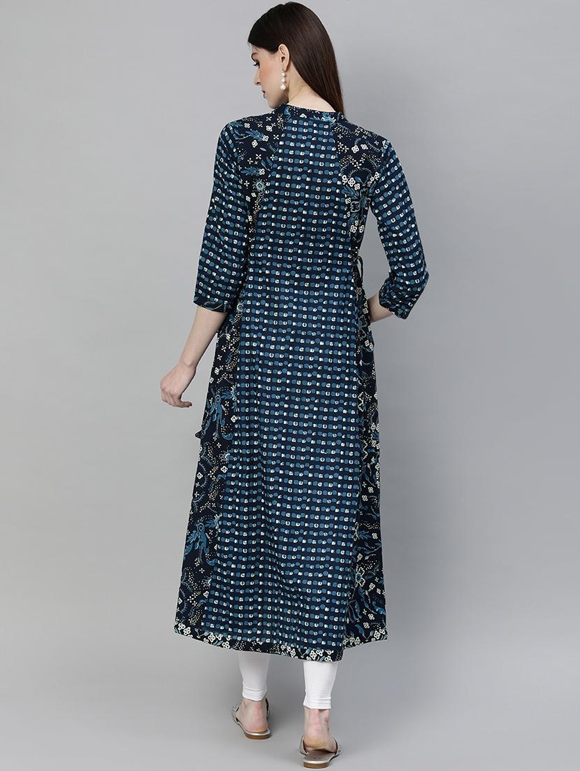 printed a-line kurta - 16787347 - Zoom Image - 3