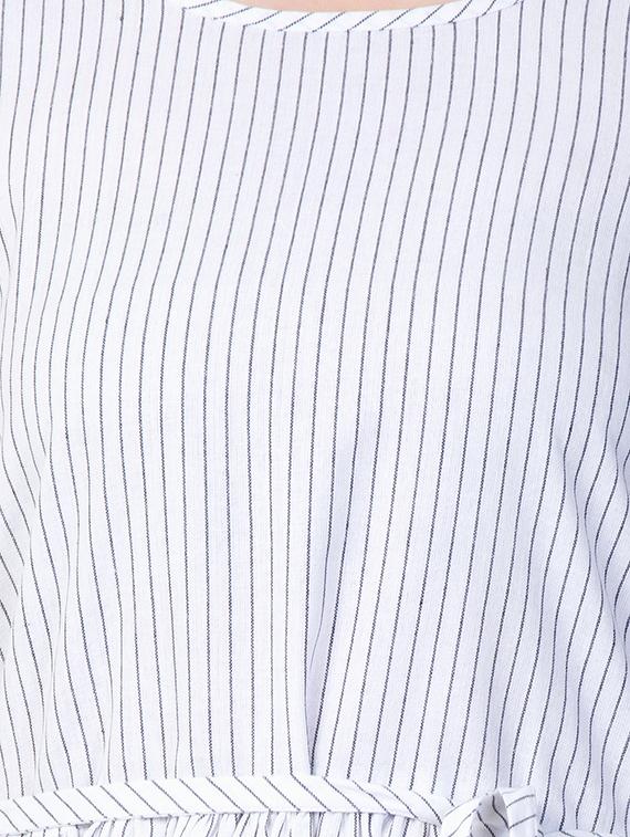 tie front striped a-line dress - 16787761 - Zoom Image - 5