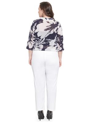 v-neck floral full leg jumpsuit - 16787964 - Standard Image - 3