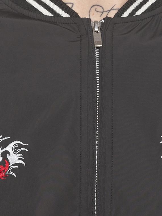 black color block bomber jacket - 16788071 - Zoom Image - 5