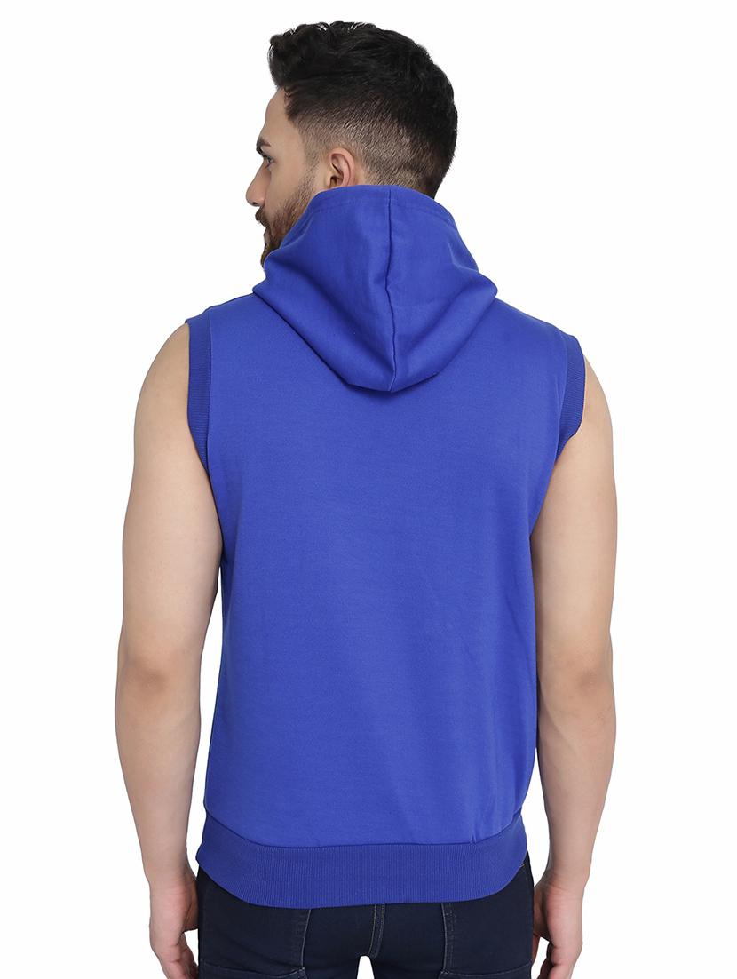 blue solid hooded sweatshirt - 16788086 - Zoom Image - 3