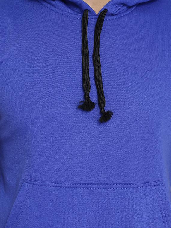 blue solid hooded sweatshirt - 16788086 - Zoom Image - 5