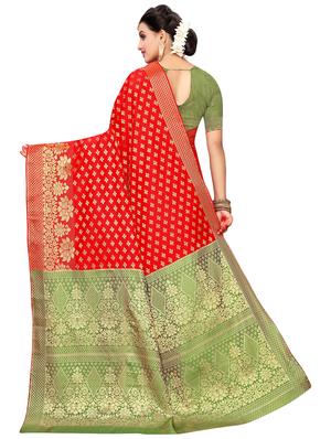 self design kanjivaram saree with blouse - 16788312 - Standard Image - 2