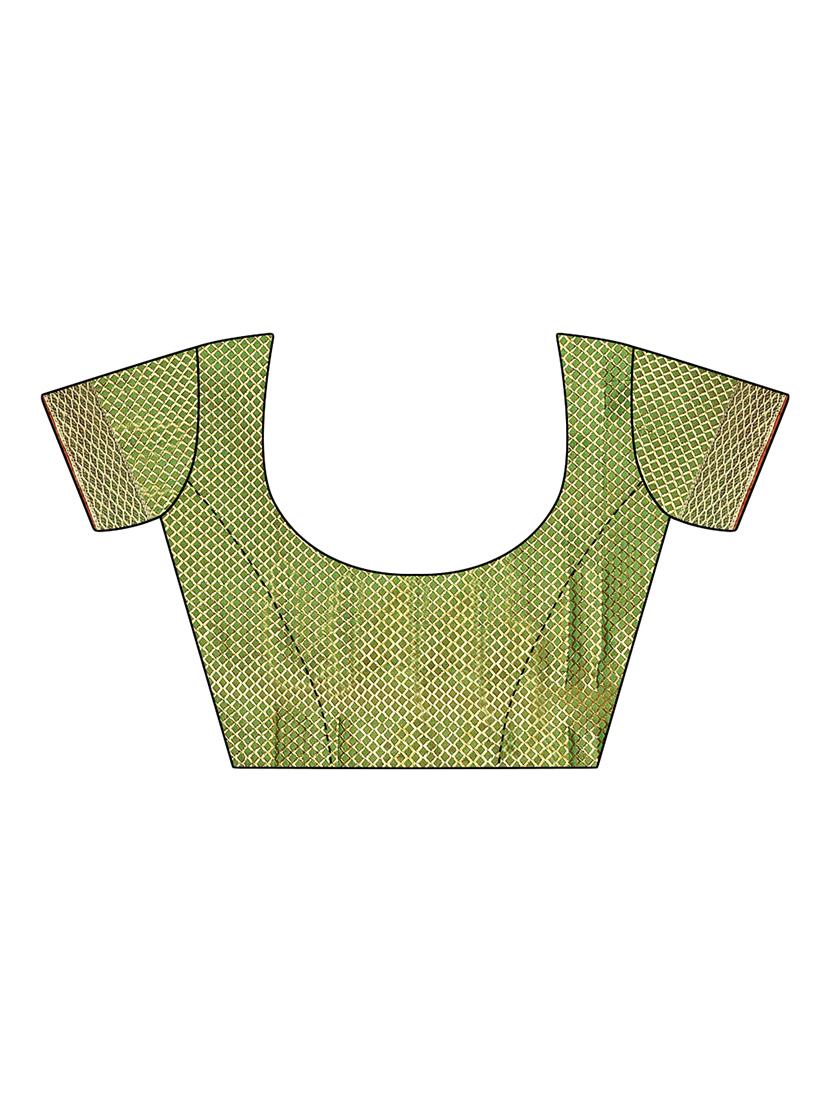 self design kanjivaram saree with blouse - 16788312 - Zoom Image - 3
