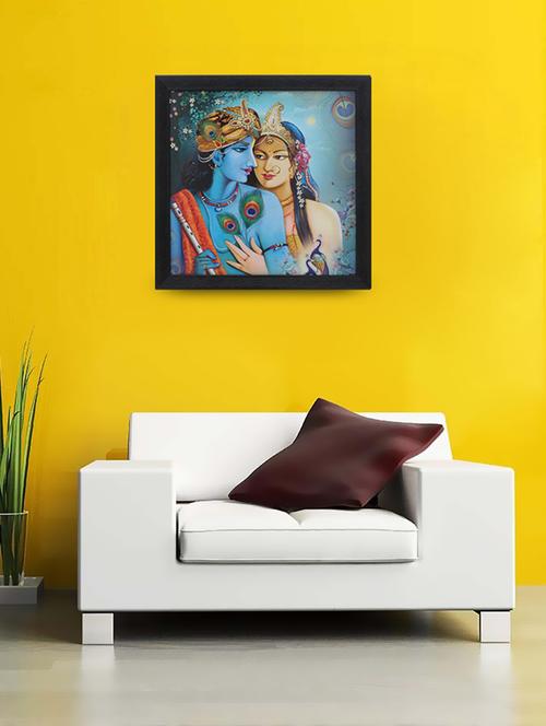 "radha krishna" print wooden painting - 16788561 - Standard Image - 1