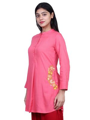 embroidered a-line kurta - 16788630 - Standard Image - 2