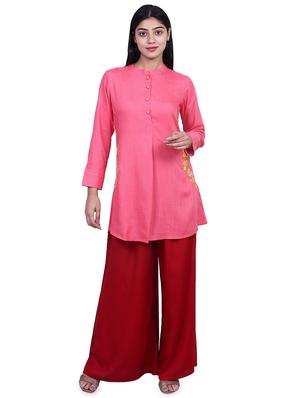 embroidered a-line kurta - 16788630 - Standard Image - 4
