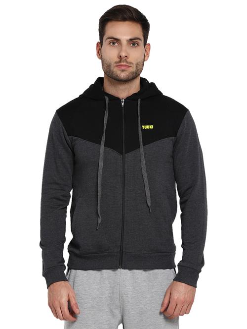 grey color block sweatshirt - 16790298 - Standard Image - 1