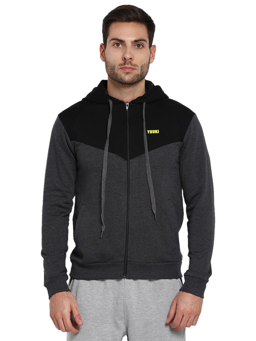grey color block sweatshirt - 16790298 - Zoom Image - 1