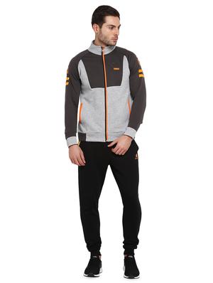 grey color block casual jacket - 16790304 - Standard Image - 4