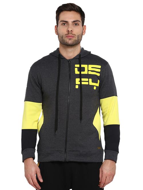 grey color block sweatshirt - 16790306 - Standard Image - 1