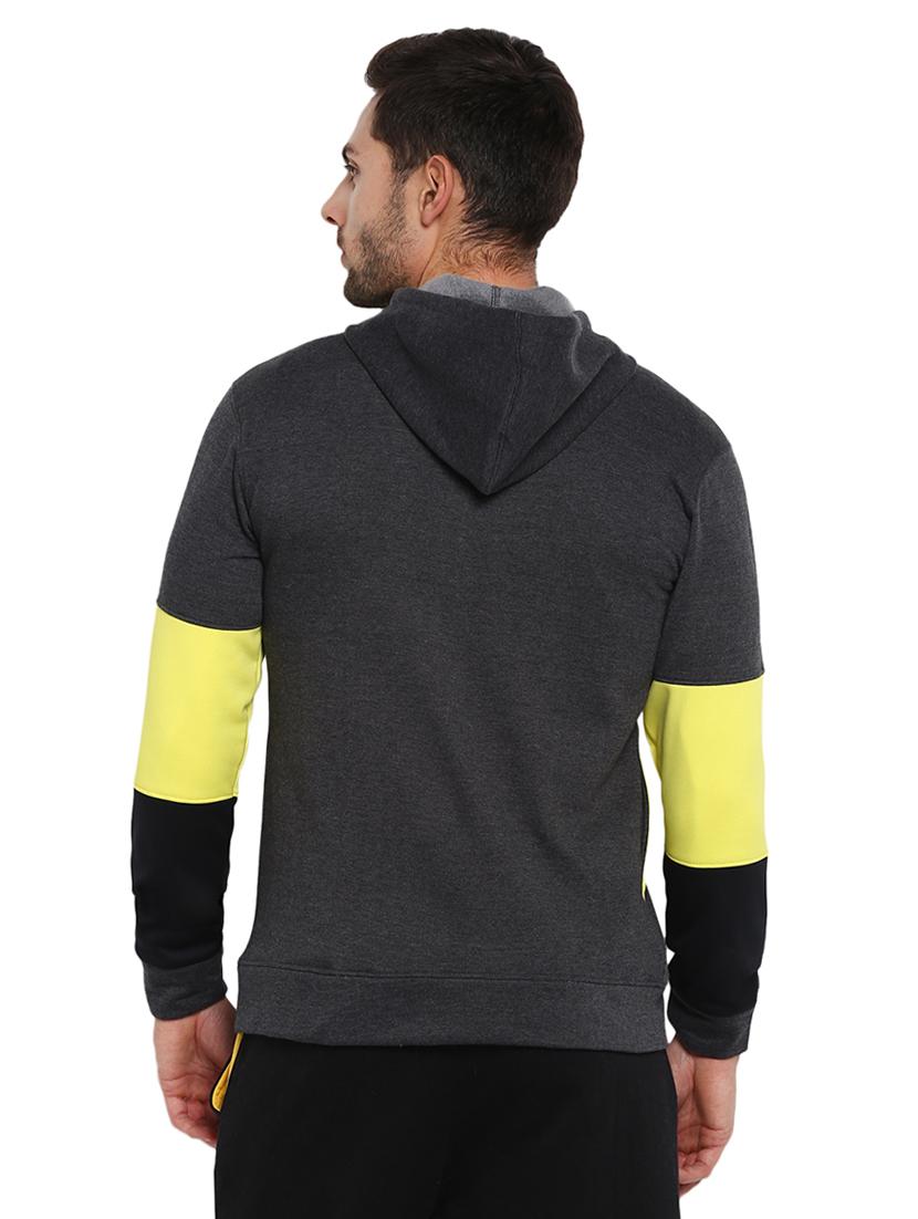 grey color block sweatshirt - 16790306 - Zoom Image - 3
