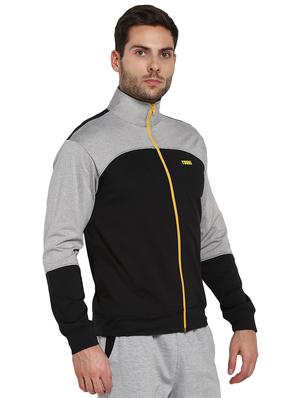 black color block casual jacket - 16790316 - Standard Image - 2