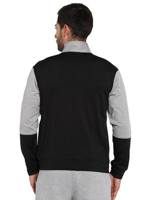 black color block casual jacket - 16790316 - Standard Image - 3