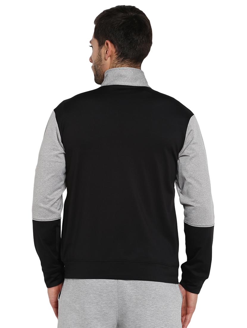 black color block casual jacket - 16790316 - Zoom Image - 3