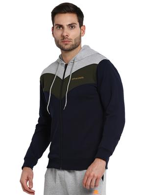 navy blue color block sweatshirt - 16790324 - Standard Image - 2