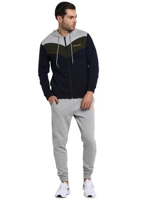 navy blue color block sweatshirt - 16790324 - Standard Image - 4