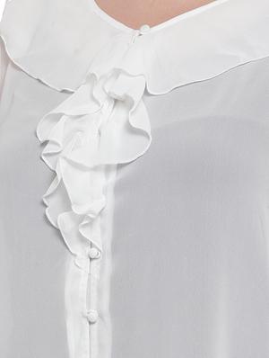 round neck ruffle detail top - 16790986 - Standard Image - 5