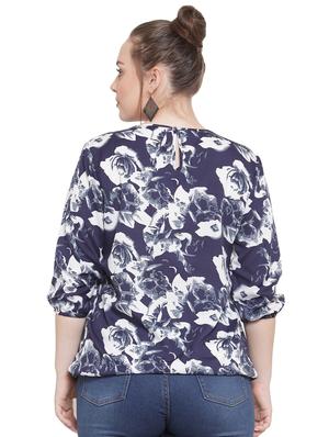 round neck floral top - 16790989 - Standard Image - 3
