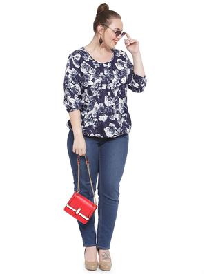 round neck floral top - 16790989 - Standard Image - 4