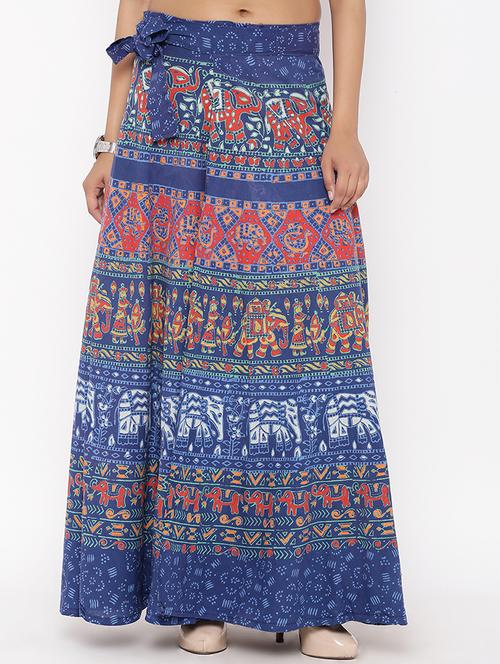 printed long skirt - 16791032 - Standard Image - 1
