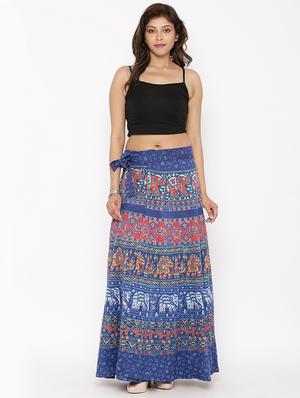 printed long skirt - 16791032 - Standard Image - 4