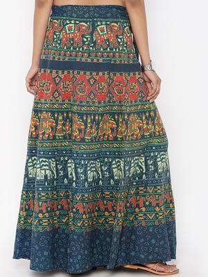 printed long skirt - 16791035 - Standard Image - 3