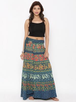 printed long skirt - 16791035 - Standard Image - 4