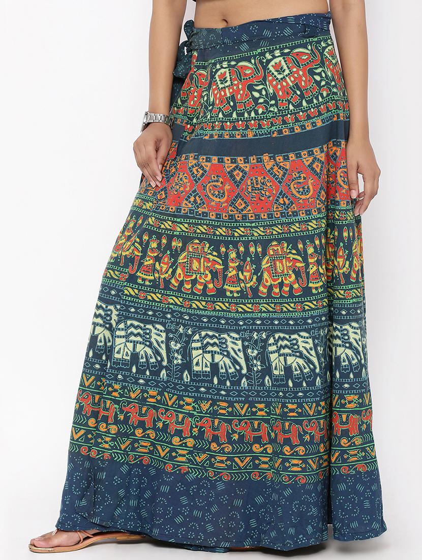 printed long skirt - 16791035 - Zoom Image - 2