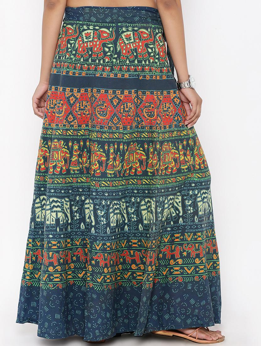printed long skirt - 16791035 - Zoom Image - 3