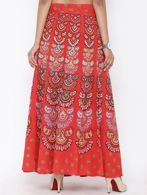 printed long skirt - 16791038 - Standard Image - 3