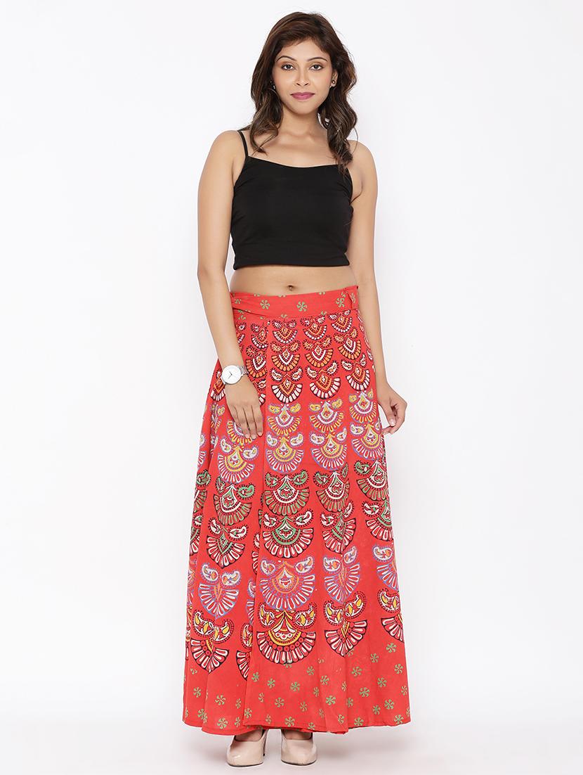 printed long skirt - 16791038 - Zoom Image - 4