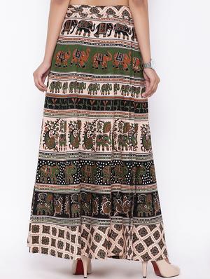 printed long skirt - 16791054 - Standard Image - 3