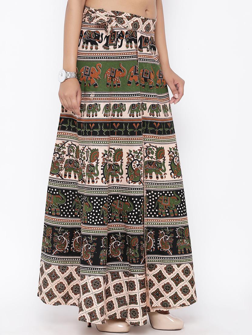 printed long skirt - 16791054 - Zoom Image - 2