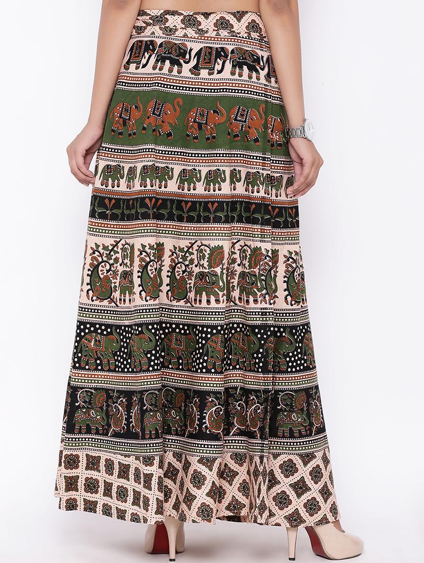printed long skirt - 16791054 - Zoom Image - 3