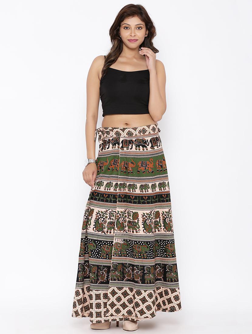 printed long skirt - 16791054 - Zoom Image - 4